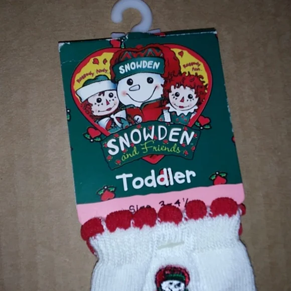 Snowden Snowman Toddler Socks Size 3-4 1/2 Vintage Raggedy Ann & Andy New - Picture 2 of 5